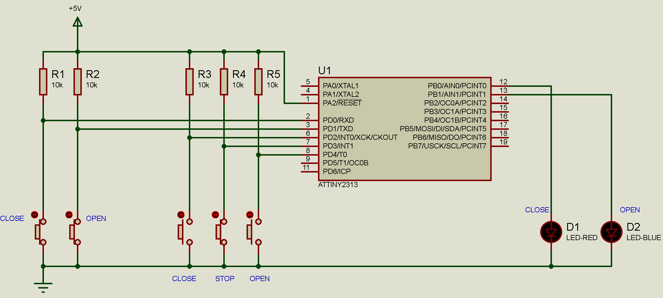 Cхема doorhan attiny2313